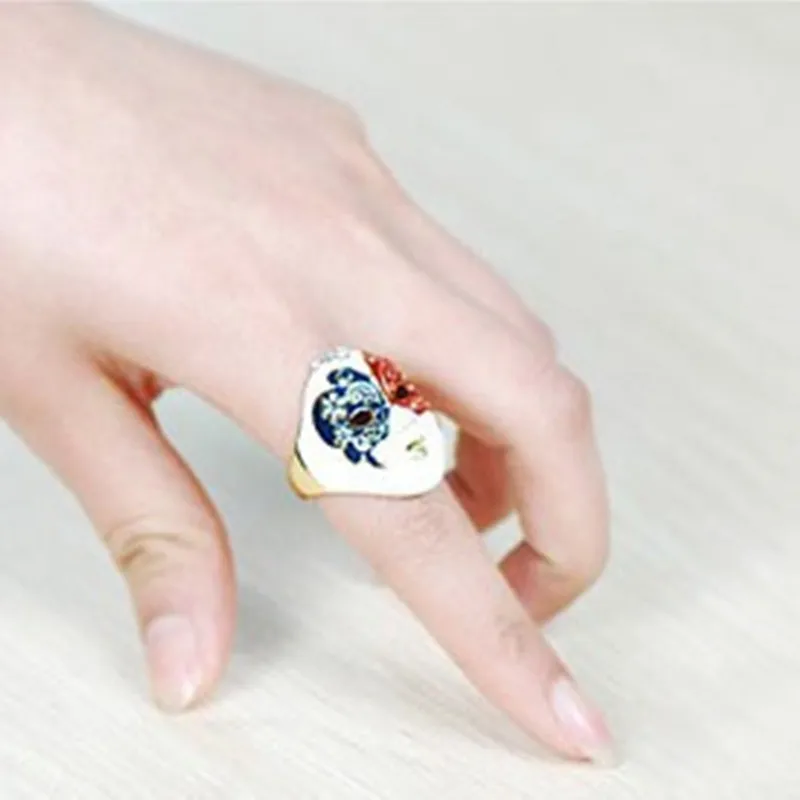 Забавное кольцо для лица в национальном стиле пекинской оперы Ma Dan новинка 2018