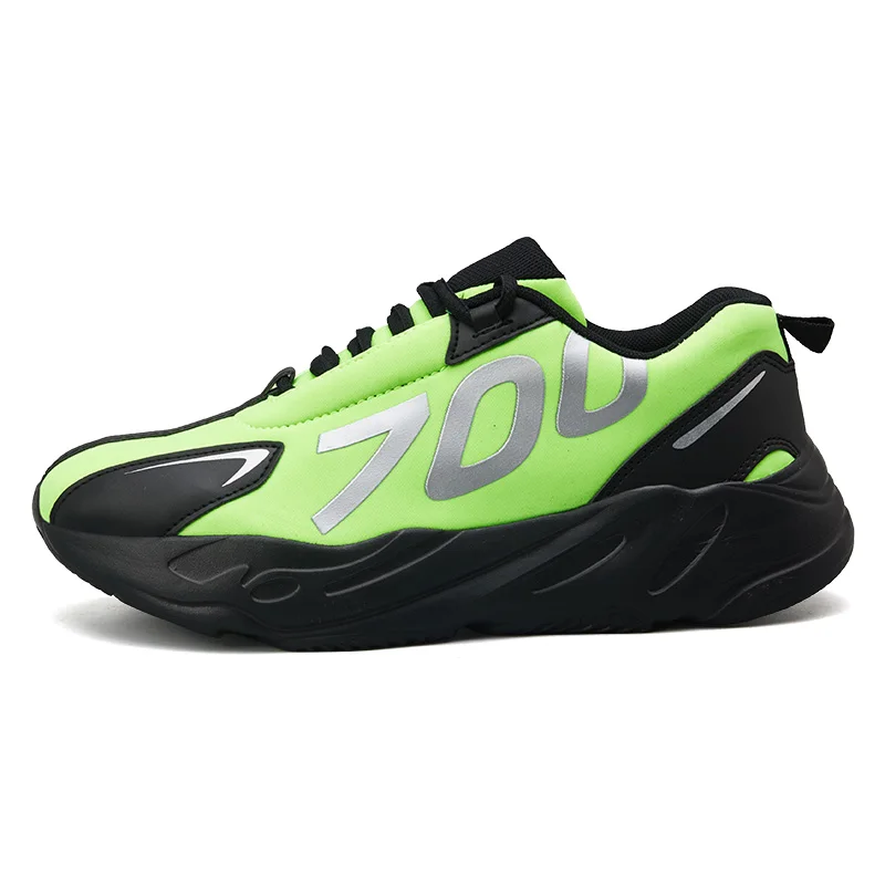 Официальный Классический мужской подлинный Air Cushion Ultra Run Dad Sneaker Triple S Ins Спорт на открытом воздухе 700 Cali Boost Sta обувь - Цвет: Зеленый
