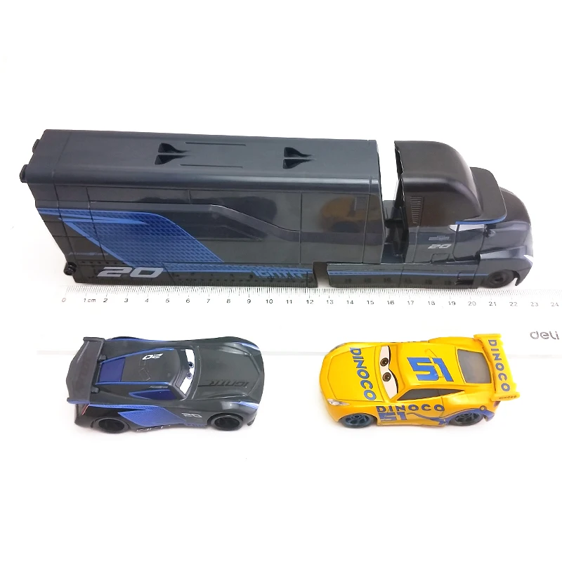 Disney Pixar Cars 3 Jackson Storm& Hauler& Dinoco Cruz Ramirez металлический литой автомобиль 1:55 Свободный абсолютно и