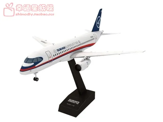 DIY Ручная работа Sukhoi Superjet Lao3d Бумажная модель для транспортного