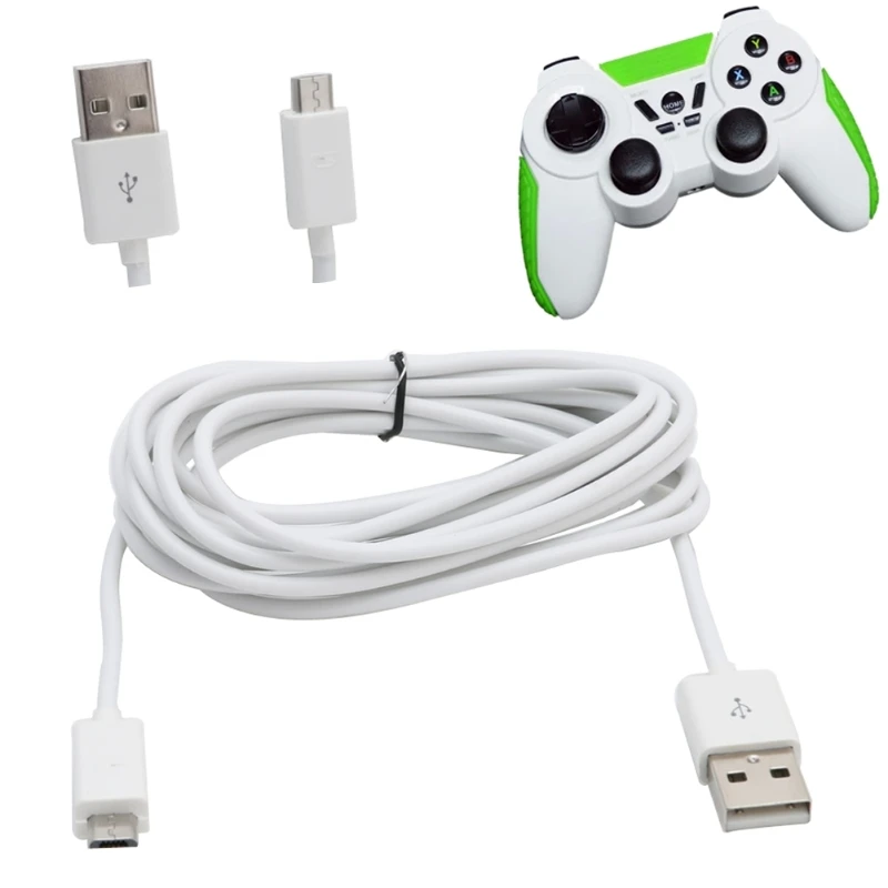 Длинный зарядный кабель Micro USB 3 метра для контроллеров PS4 Xbox One поддержка прямых