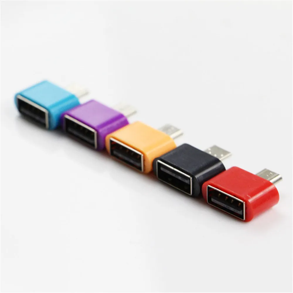 2 шт./лот мини 5 видов цветов USB мужчина к 0 Женский адаптер OTG конвертер для