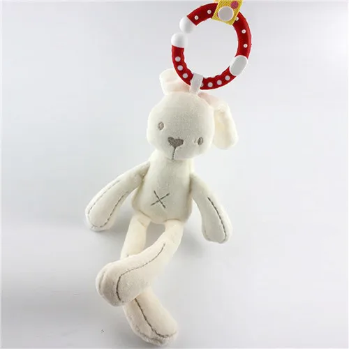 Rabbit Puseky милая детская кроватка коляска игрушка кролик медведь мягкая плюшевая Младенческая кукла Мобильная кровать детская коляска животное подвесное кольцо детские игрушки - Цвет: Rabbit