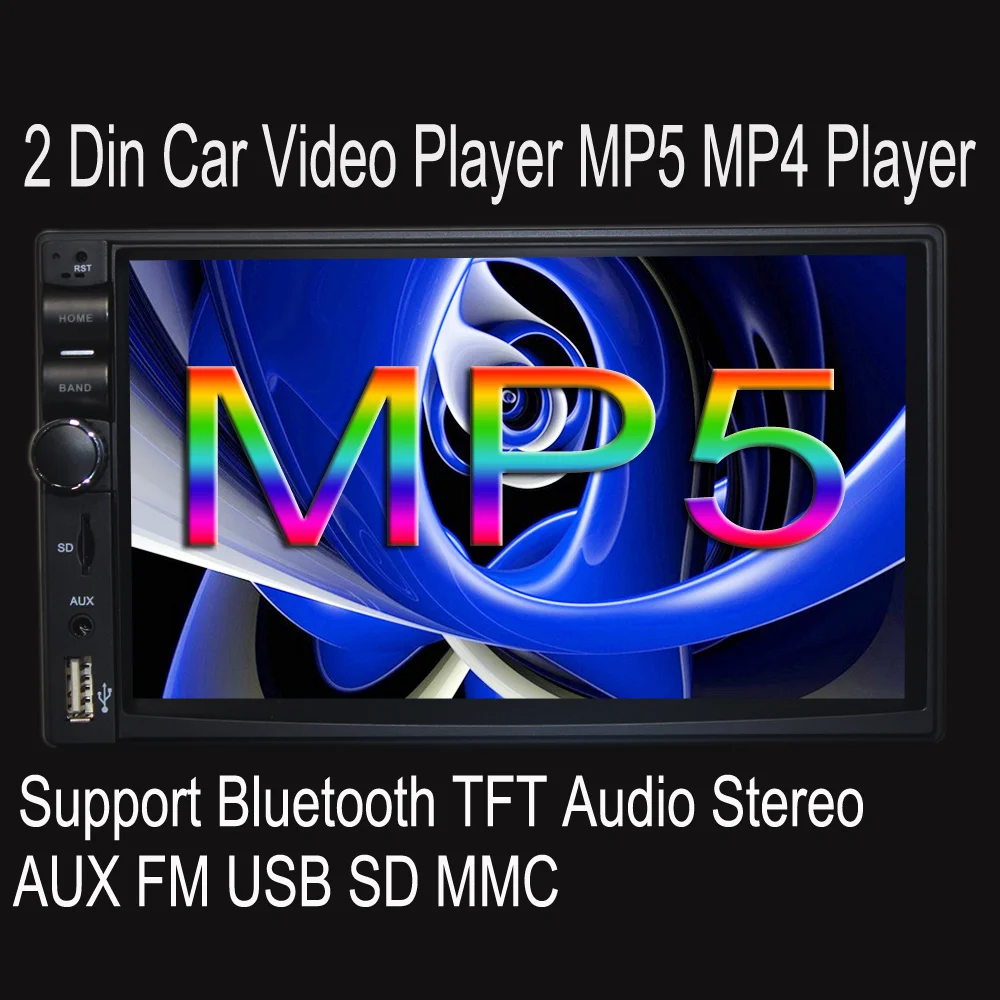 Русский 2 DIN стерео Радио плеер 7 дюймов HD в тире Сенсорный экран Bluetooth автомобиля