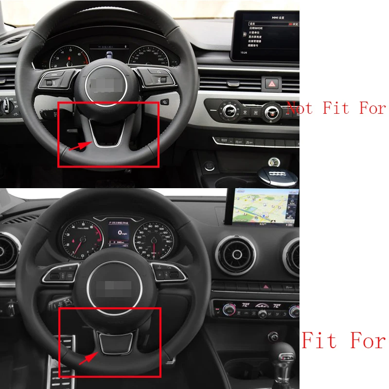 Чехол на руль из 100% углеродного волокна с логотипом для Audi A1 12-17 и A8 D4 11-17 Q3 Q5 13-17 5