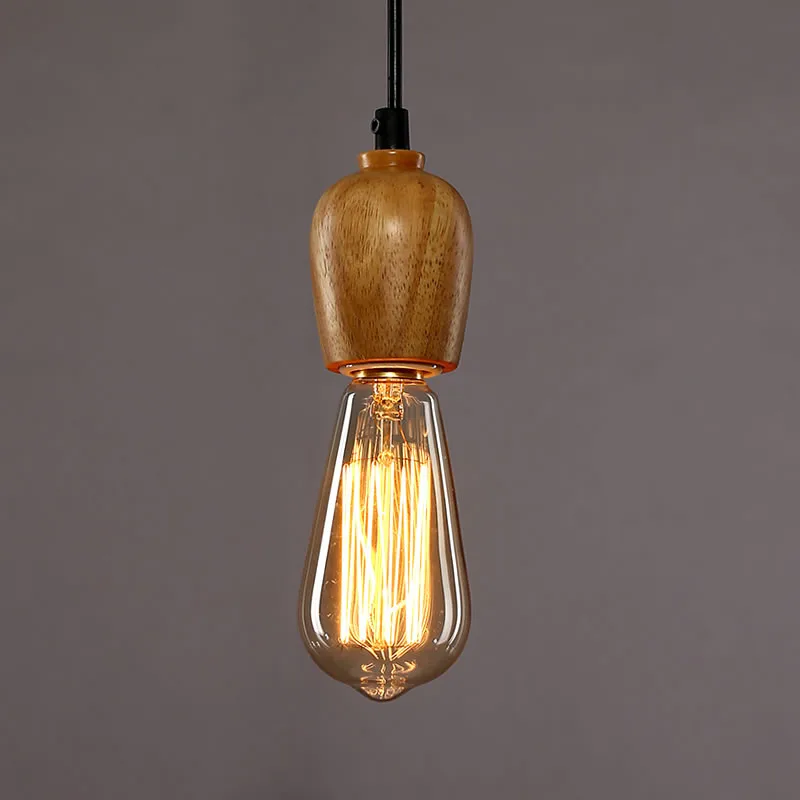 Американский Сельский подвесные светильники Винтаж черный шнур подвесной