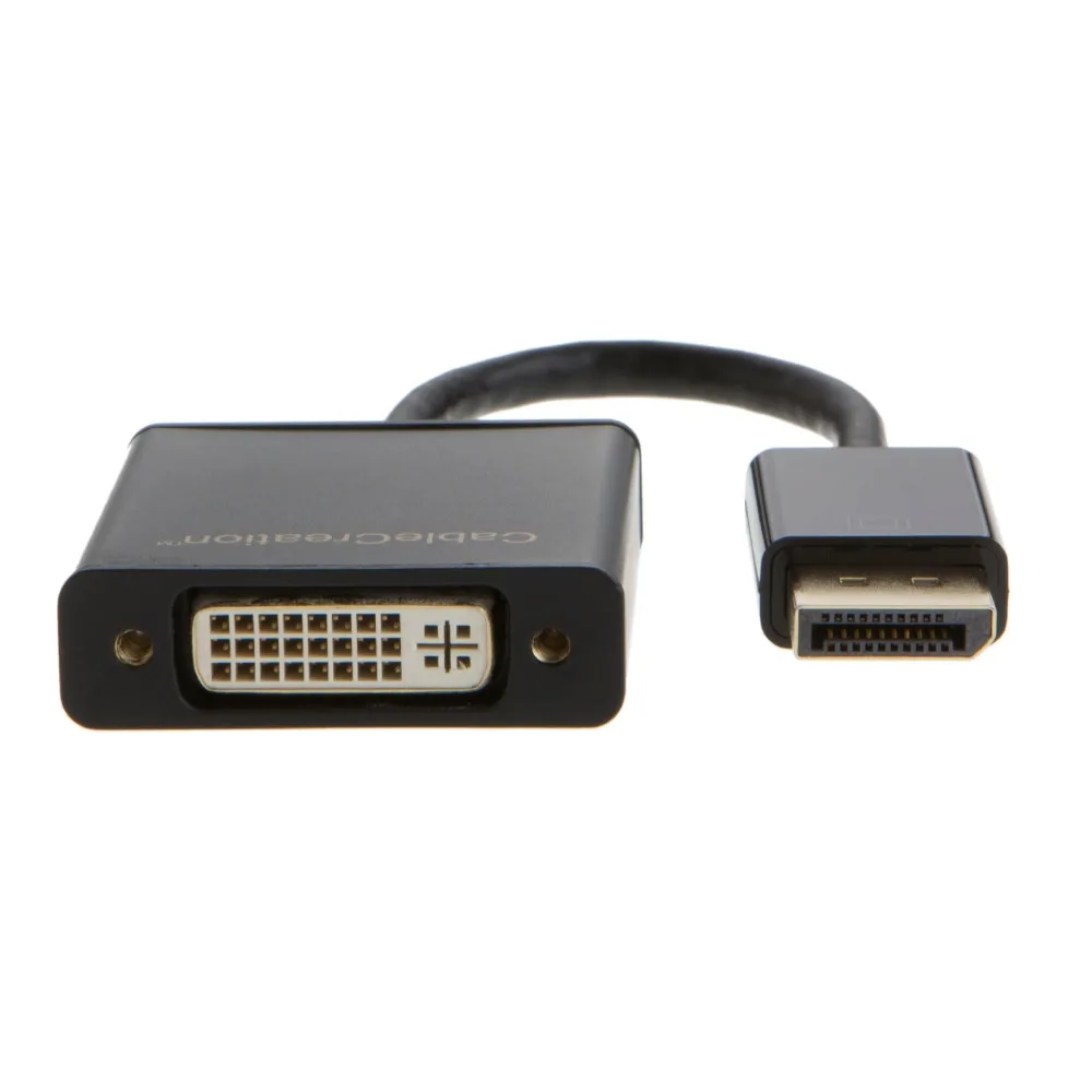 CableCreation (Active) DisplayPort к адаптеру DVI DP DVI-I Eyefinity поддержка нескольких экранов черный 15
