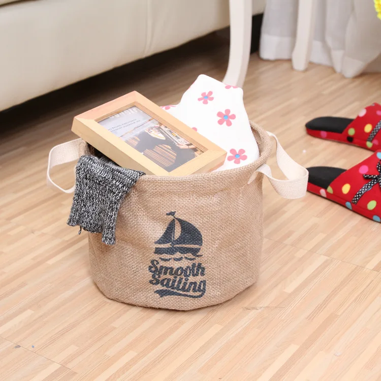 Foreign trade sale manufacturers selling wholesale Creative jute ZAKKA finishing sundry receive barrels Taobao spot|jute canvas|jute chinatrading