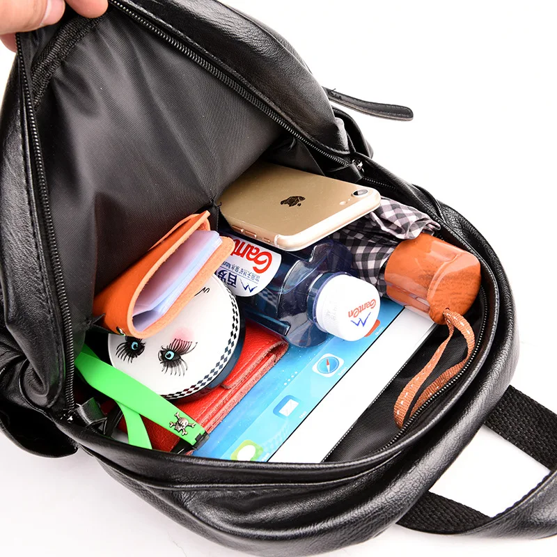 Рюкзак женская хан издание ретро контракт Новинка 2018 мягкая искусственная кожа