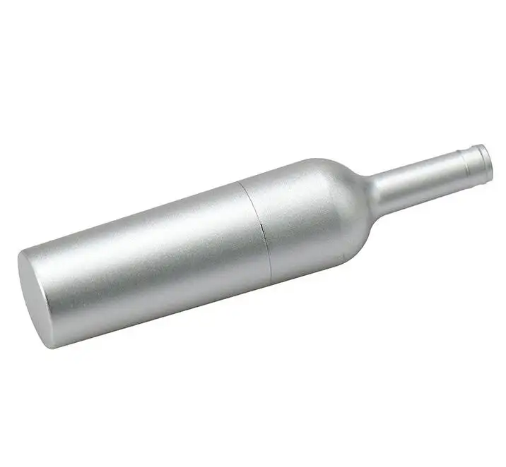USB флеш-накопитель, 4 Гб, металлические матовые бутылки красного вина, 8 ГБ, 16 ГБ, 32 ГБ, 64 ГБ, 128 ГБ, Usb 2,0, карта памяти, u-диск, флешка - Цвет: Серебристый