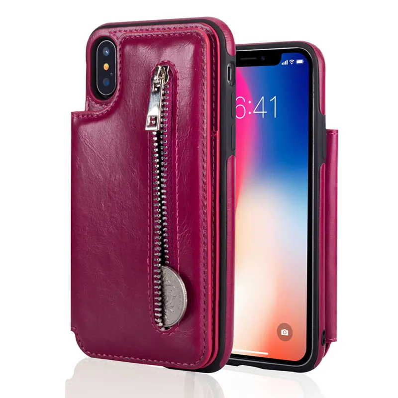 Чехол-Кошелек для Iphone X Роскошный деловой чехол с подставкой из искусственной