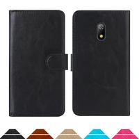 luxury wallet case for itel a16 plus pu leather retro flip cover magnetic fashion cases strap