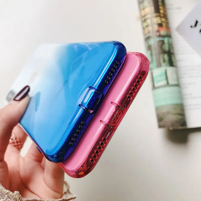 Ультратонкий Мягкий ТПУ градационный чехол для iPhone X XR XS MAX Pretty прозрачный
