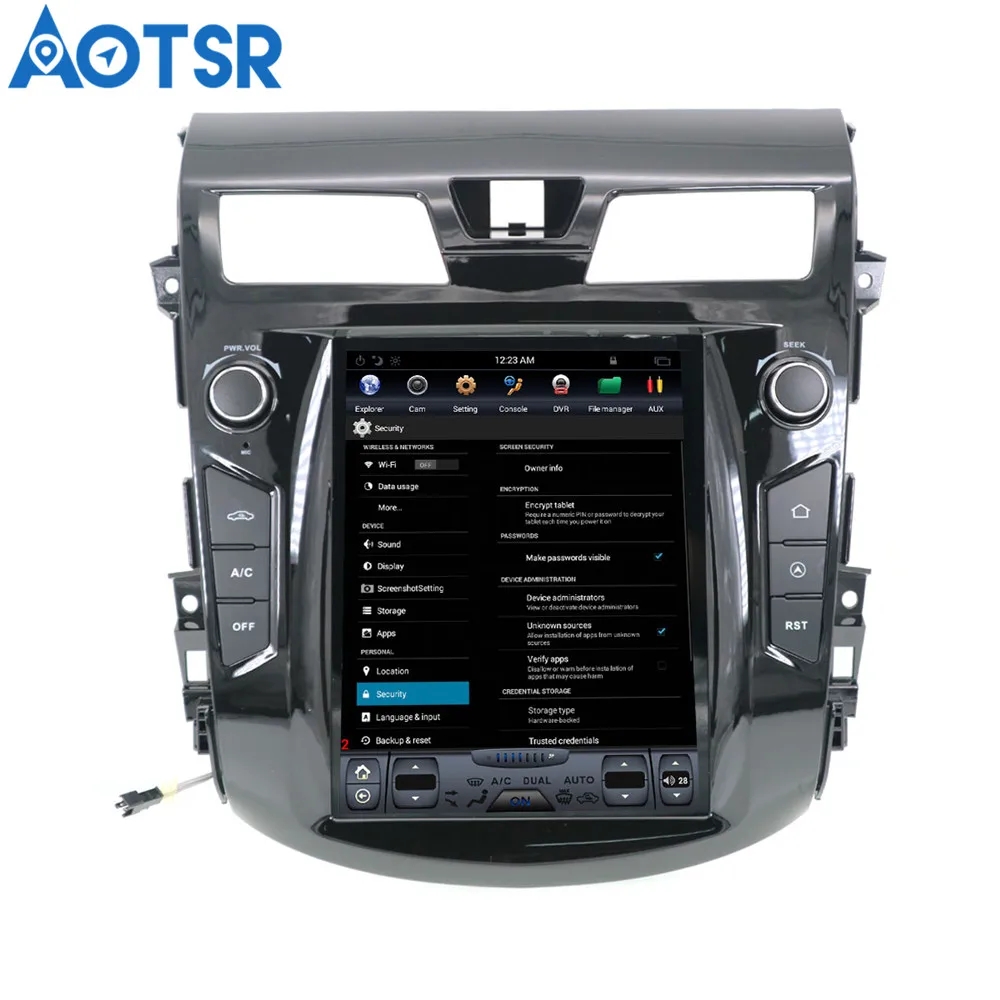 Aotsr Android 7,1 Tesla стиль автомобиля нет dvd-плеер gps навигация радио для NISSAN Teana Altima 2013- блок стерео Мультимедиа