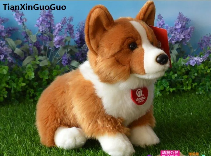 

new arrival cute corgi squatting dog plush toy about 30cm soft doll birthday gift s0272