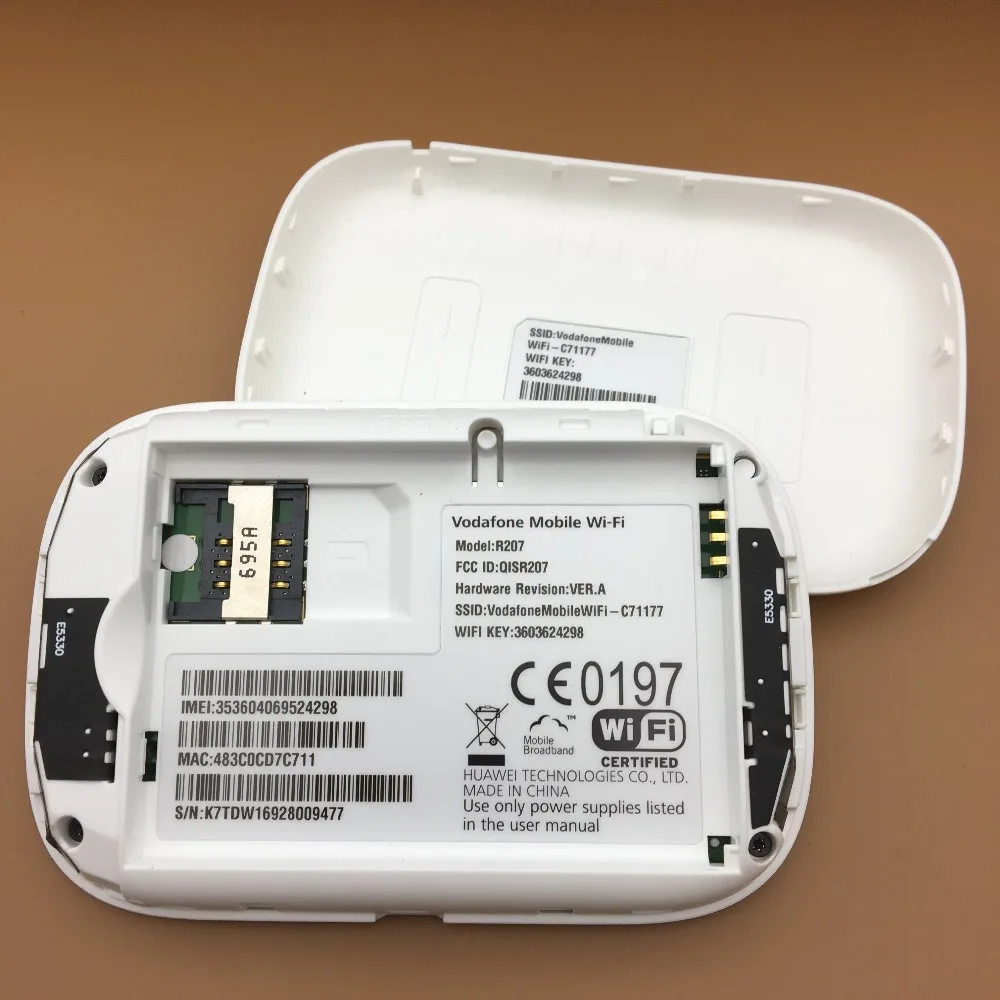 Разблокированный HUAWEI Vodafone R207 мобильный 3g WiFi роутер MiFi точка доступа 3g wifi ключ HSPA pk e5331 e5336 e5372 e5331