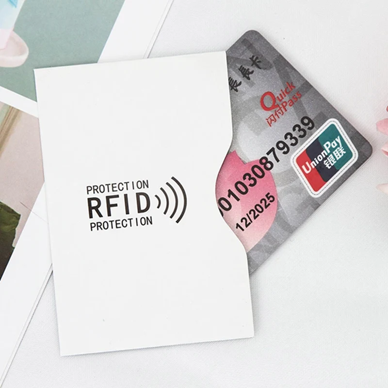 

1pc/5pcs ID Bank Card Case Anti Rfid Metal Credit Card Holder Reader Lock Aluminium Blocking Rfid Protection Bank Card Holder