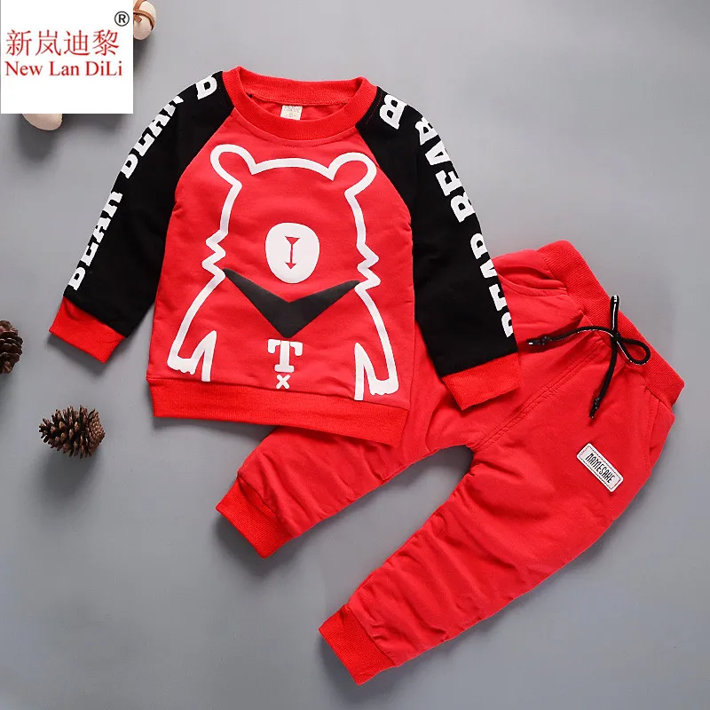 2018 осень и Зимняя Одежда для маленьких девочек комплект с рисунком милого