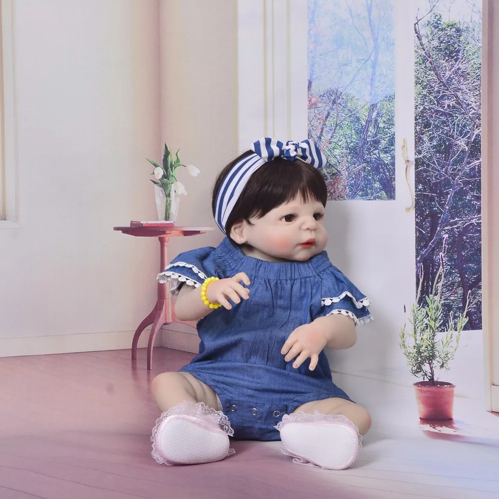 Кукла Reborn Baby Bebes 57 см силиконовые реалистичные куклы ручной работы