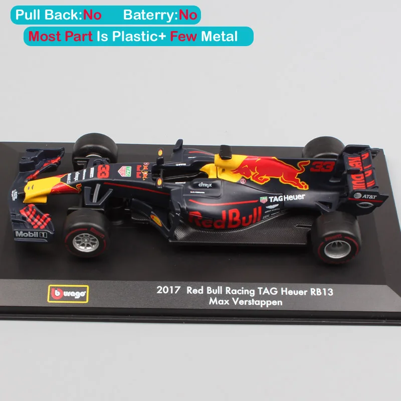 1:32 весы BBurago RB13 #3 Даниэль Риккардо #33 Max SF16 H Феттель W05 #44 Льюис Racer игрушечные