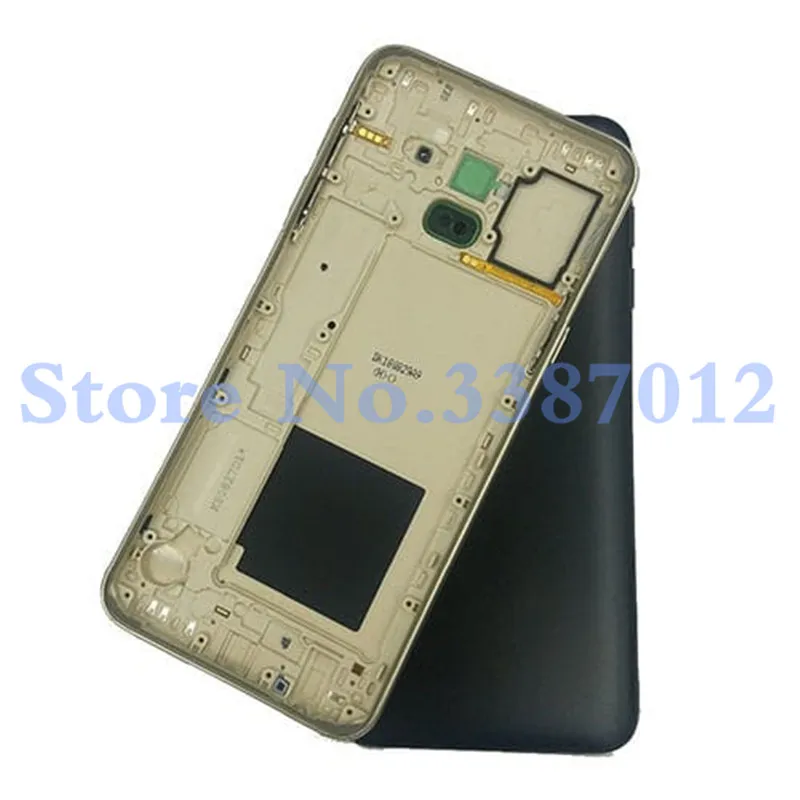 

10Pcs For Samsung Galaxy J6 2018 J600 J600F Battery Back Cover Housing Case With Camera Lens + Side Button + Logo