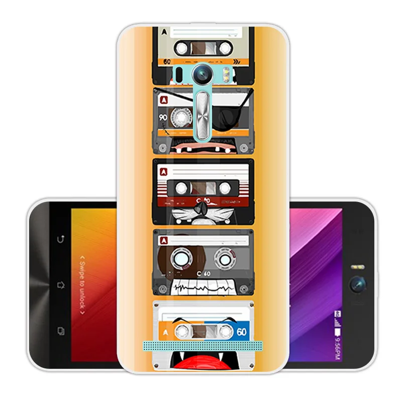 Силиконовый чехол для Asus Zenfone Selfie ZD551KL телефона из мягкого ТПУ 5 дюйма задняя