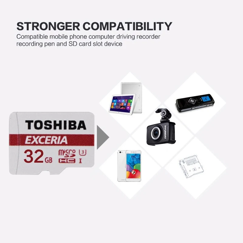 Карта памяти Toshiba 100 м/с Micro SD карта 32 ГБ класс 10 UHS 1 SDHC флеш карты Microsd для