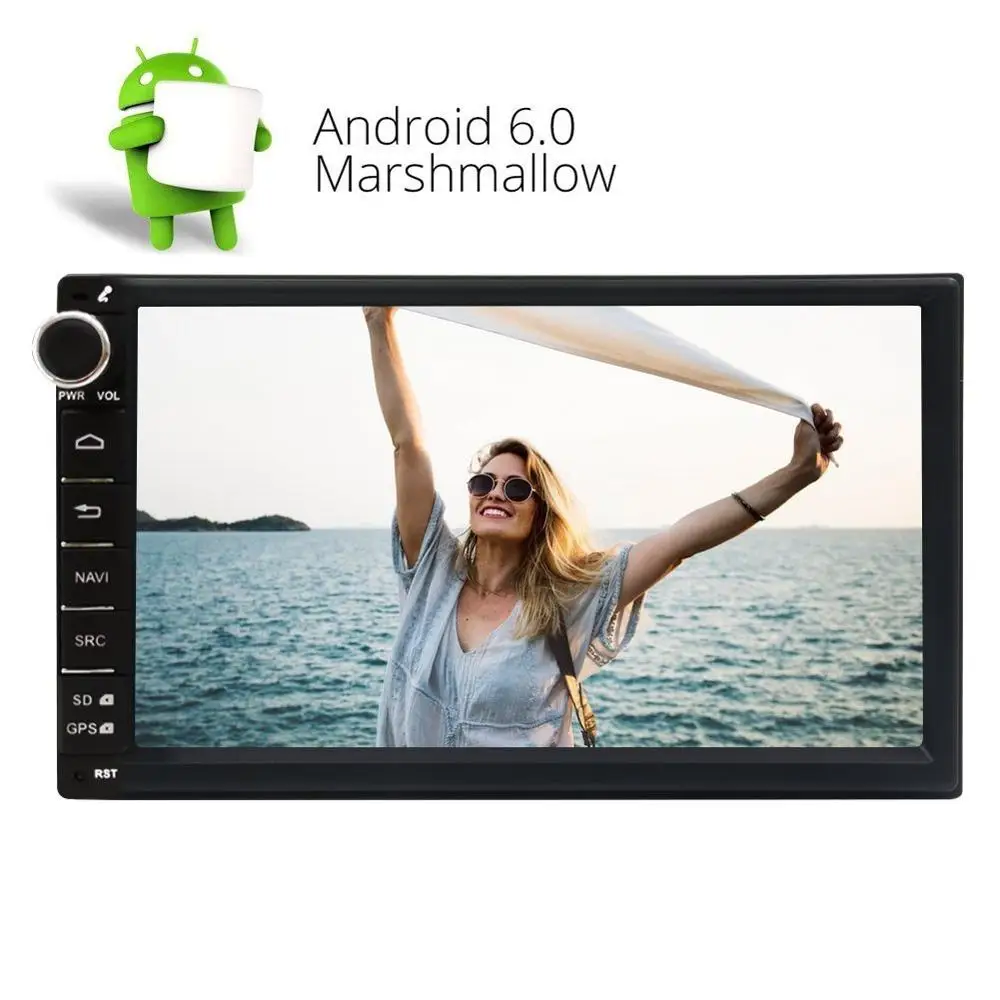 Android 6 0 Автомобильный стерео в тире головное устройство 2 Din автомагнитола 7 ''gps