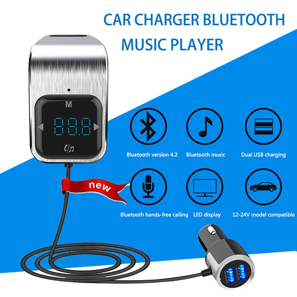 Автомобильный маленький fm передатчик Bluetooth автомобильный комплект MP3 радио
