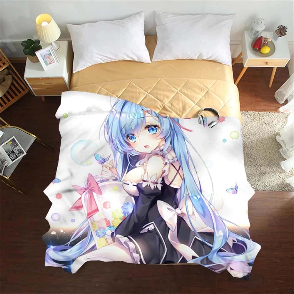 Mxdfafa аниме Re Zero kara Hajimeru Isekai Seikatsu летнее одеяло сексуальное стеганое из тенсела для