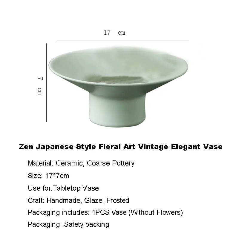 Zen Japanese Flower Pot Vase Ceramic Coarse Pottery Tea Room Kung Fu Set Arrangement Creative Vintage Home Decor New | Дом и сад