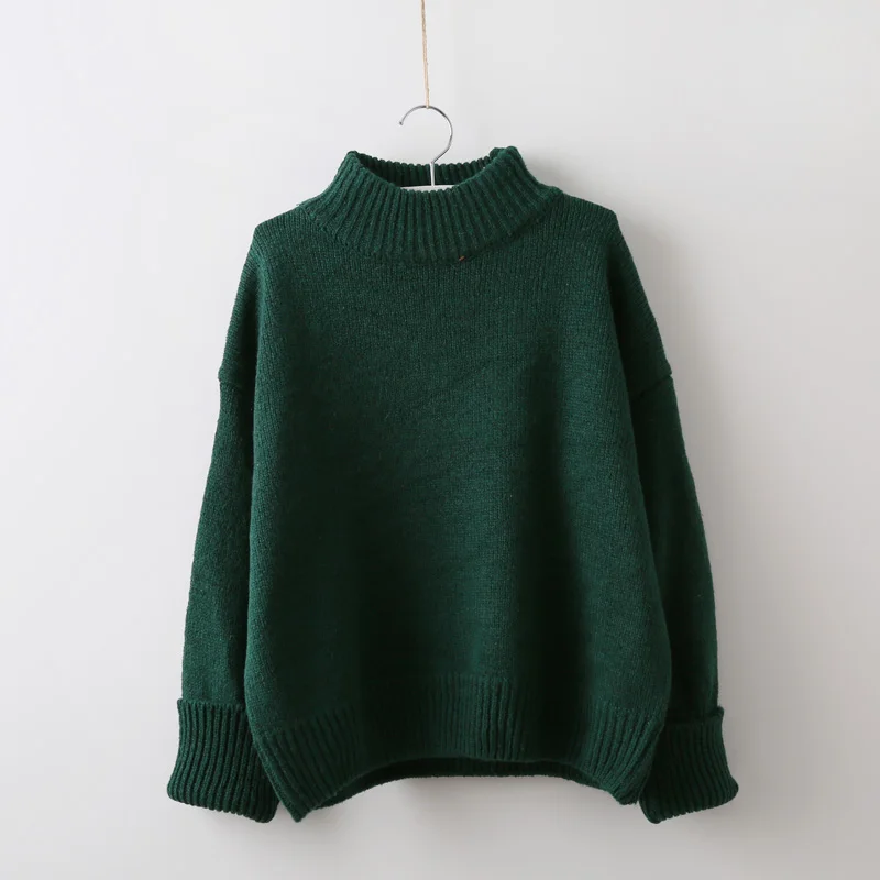 Новинка 2020 осенне-зимний свитер с высоким воротником вязаная одежда Женский