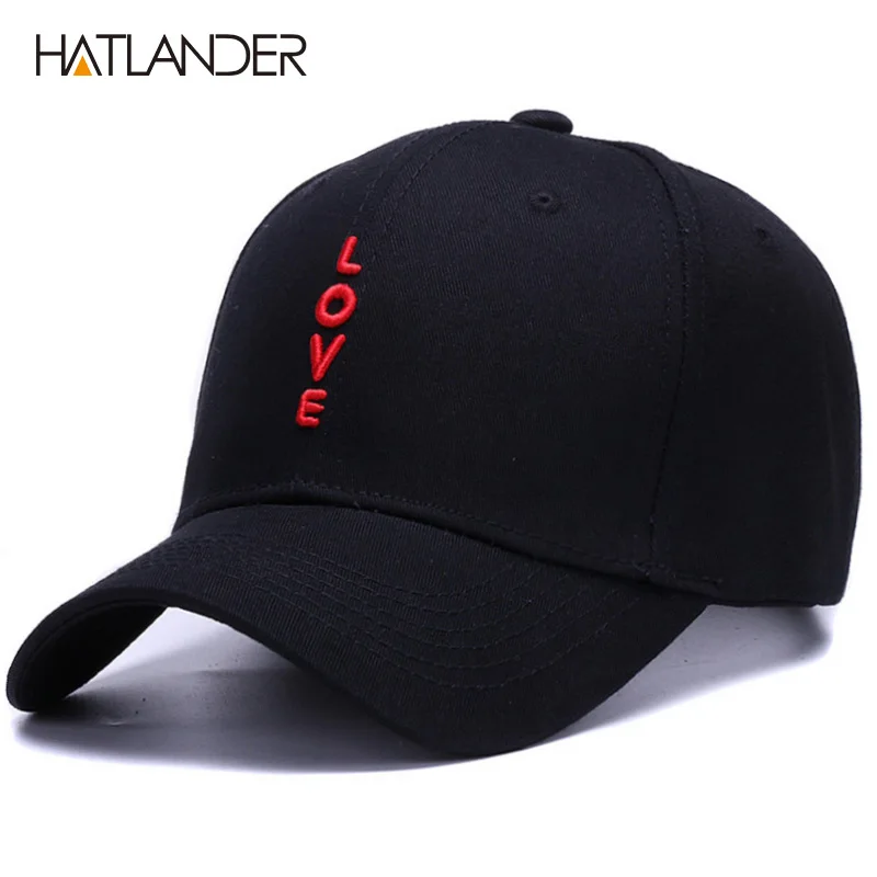 HATLANDER Высокое качество оригинала любовное письмо бейсболки 6 панелей Кепка