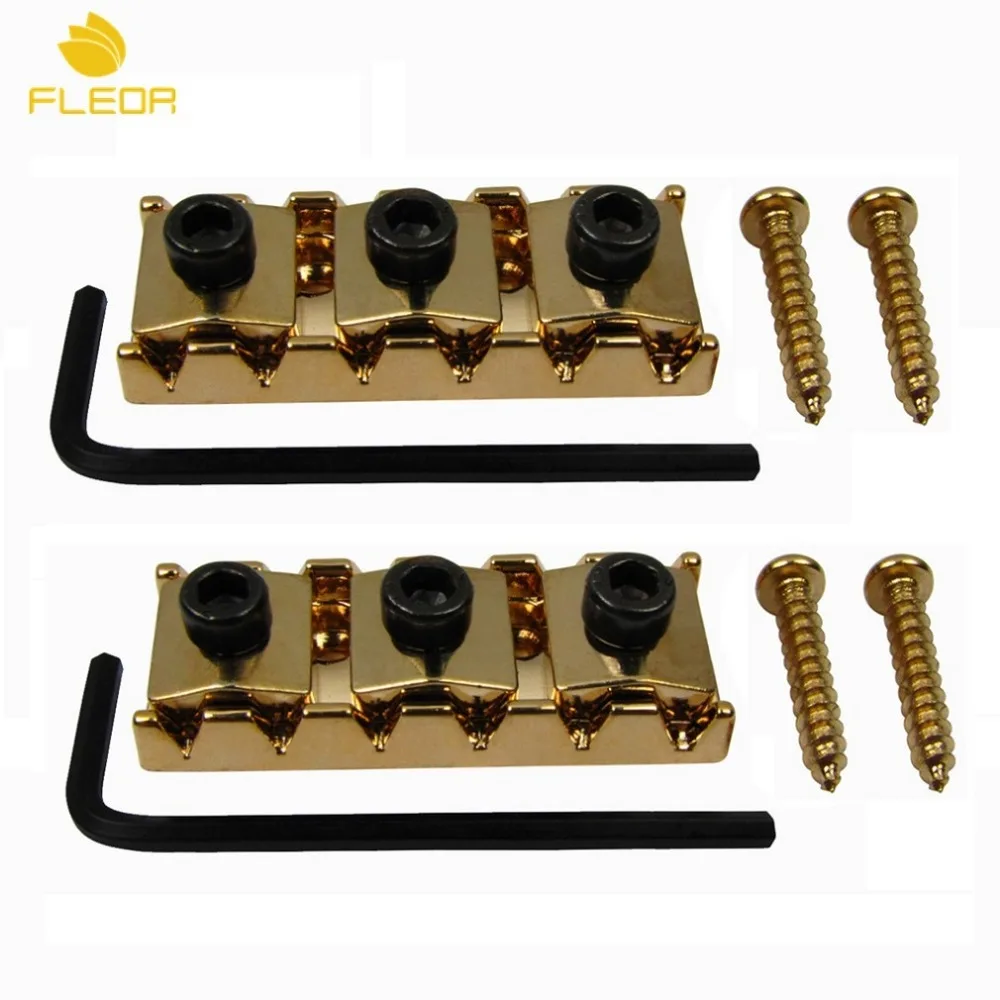 Металлическая гитарная Блокировка FLEOR 2 шт. брикет 42 мм мостовые Части гитары