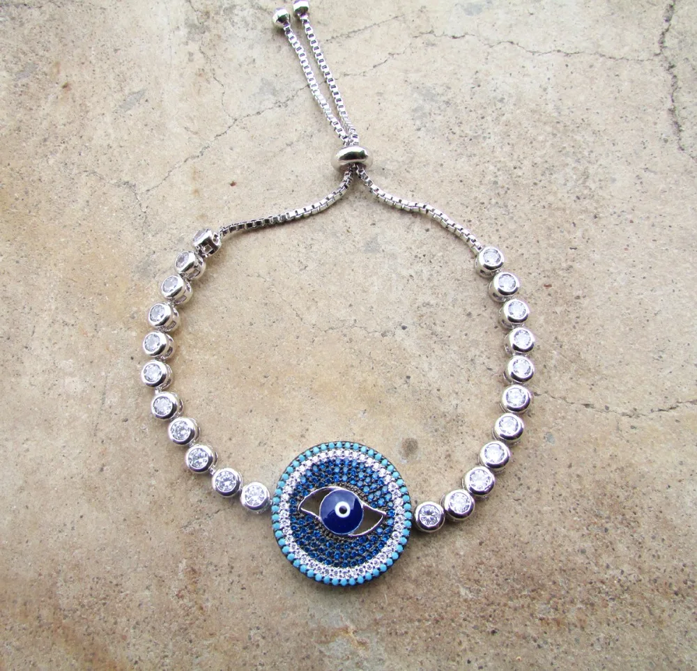 Ювелирное изделие lucky evil eye акция эмаль голубой глаз 3 вида цветов золотой высокое