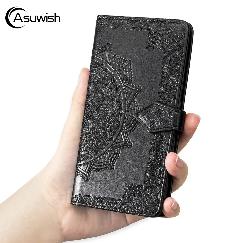 Кожаный чехол бумажник с откидной крышкой для телефона Samsung Galaxy S8 S9 S 8 9 Plus s S8plus S9plus