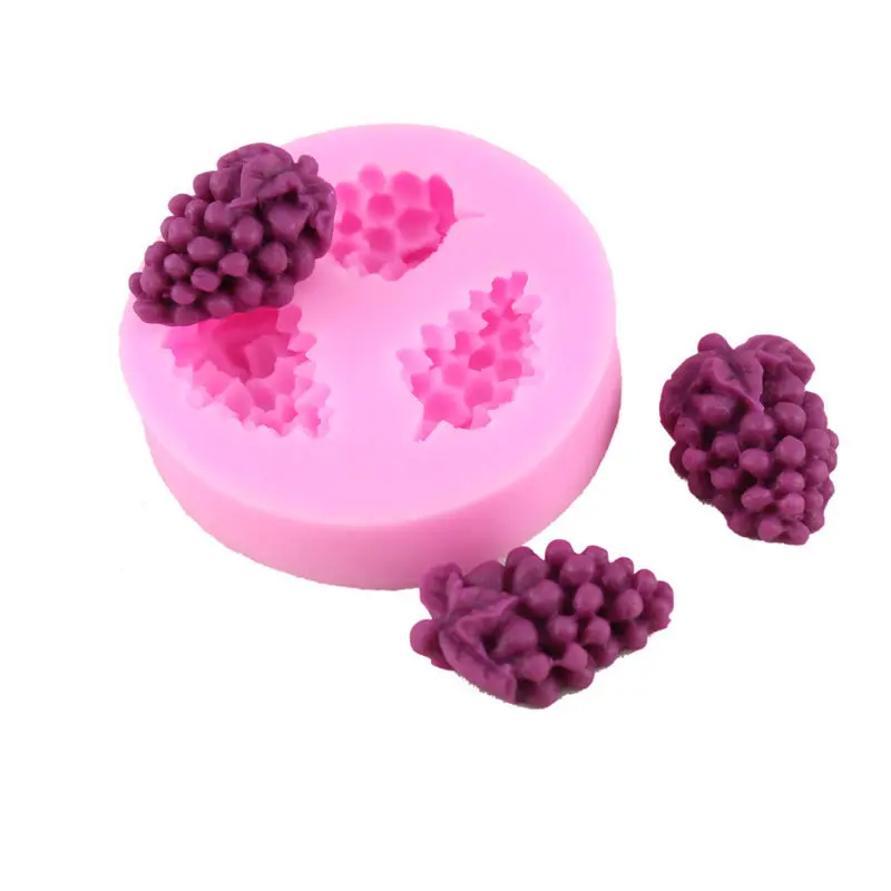 3 виноград Дизайн 3D Фрукты Силиконовые формы для торта шоколадные конфеты Мыло
