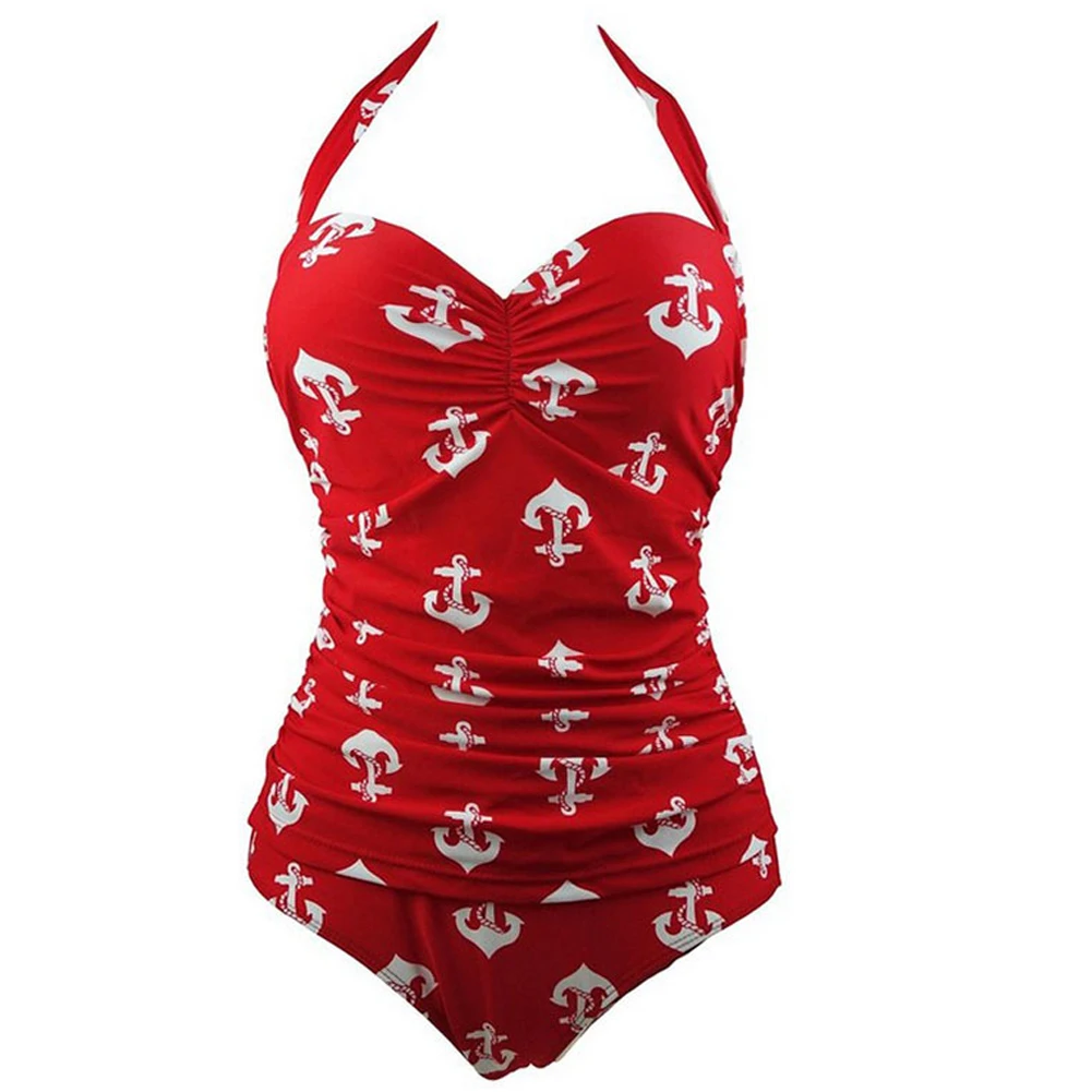 Женский купальник Maillot De Bain однотонный большого размера XXL в горошек|full body