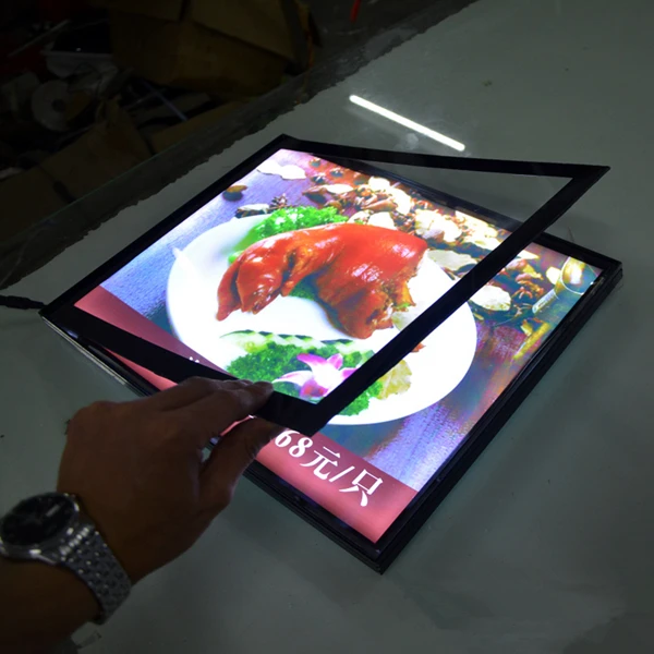 A3 Размер магнитного алюминиевая рама с подсветкой светодиодный светильник