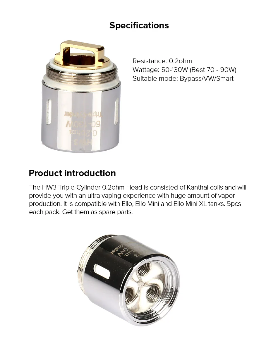 10 шт. оригинальные катушки Eleaf HW 0.2ohm 0.3ohm 0.25ohm HW1 HW2 HW3 HW4 для Ikonn 220 Kit ELLO Mini или ELLO Mini XL Атомайзер