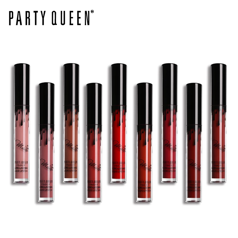 Матовая бархатная помада Queen вечерняя жидкая водостойкая губная телесного цвета