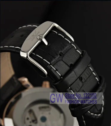 Tourbillon Men's gold case automatic Mechanical Celandar function Leather Wristwatch Original Brand Jaragar | Наручные часы
