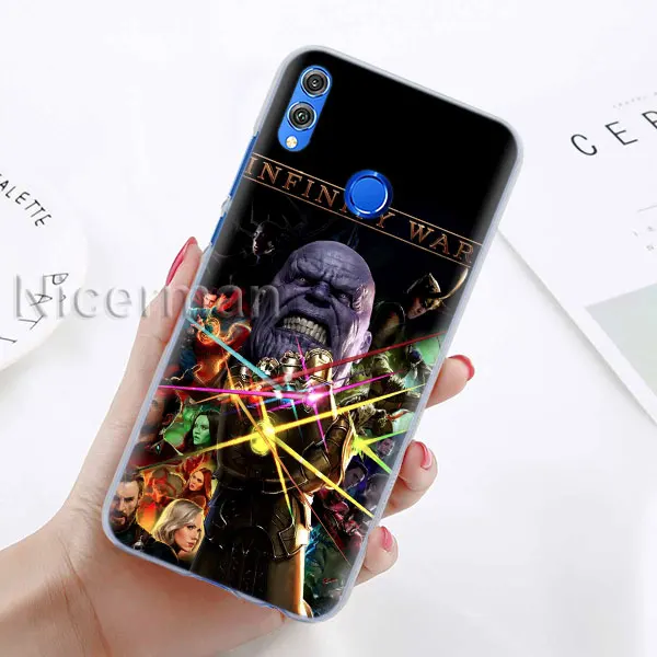 A-05 Чехол для телефона для Honor Y9 Y7 Y5 Y6 Y9 Honor 10 20 Lite 8X 8A Play прозрачный чехол Марвел Мстители Железный человек Капитан Америка Capa C - Цвет: A-05