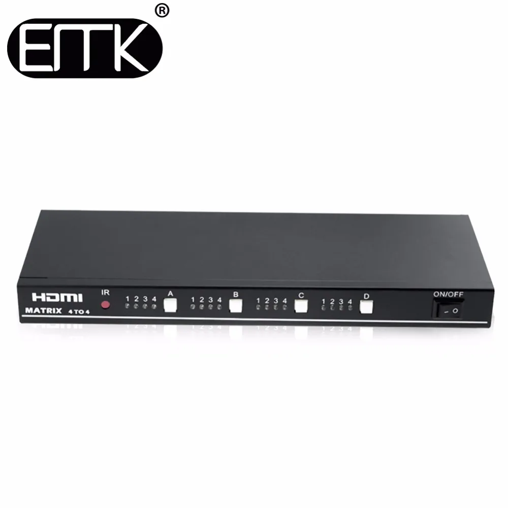 EMK 4x4 HDMI ТВ матрица 4 входа выхода настоящий матричный переключатель сплиттер