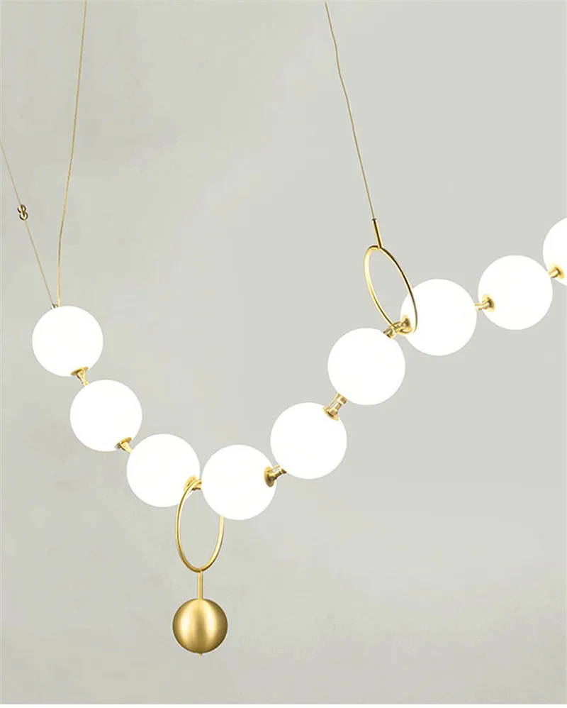 Светодиодная люстра стеклянный шар светильник для гостиной спальни мебели