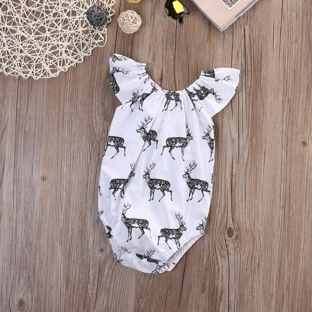 Детский хлопковый комбинезон с оборками|baby bodysuit short sleeve|baby girlbaby cotton bodysuits |