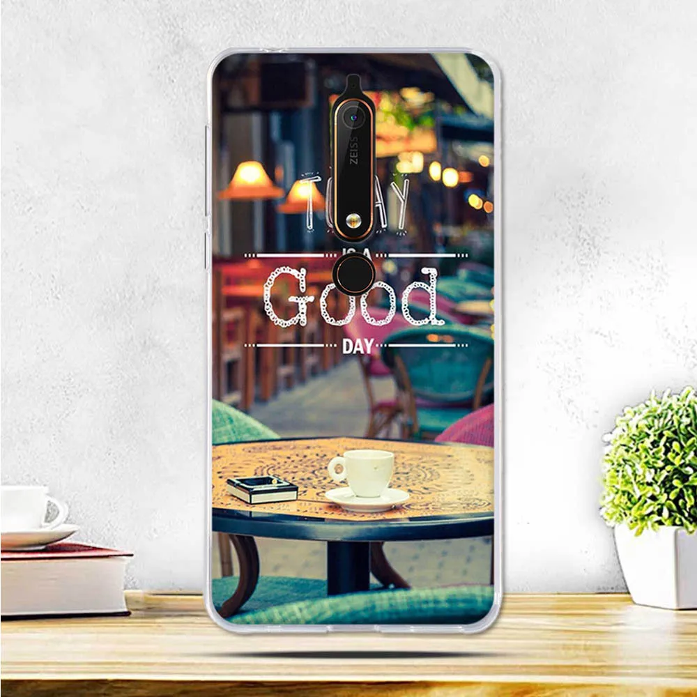 Для Nokia 6 чехол Nokia 6,1 чехол мягкий силиконовый тонкий рельефный чехол s для Nokia 6 TA-1068 TA-1050 TA-1043 чехлы для телефонов