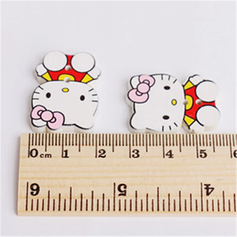 Пуговицы детские деревянные в виде кошек 29 х21 мм 10 шт.|children buttons|scrapbooking patternbuttons wood |