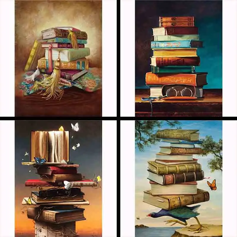 5D DIY алмазная живопись декорации книги полный квадрат/круглая дрель Алмазная
