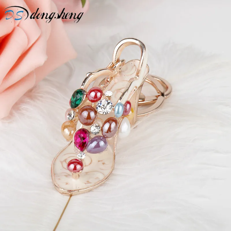

Dongsheng модные ювелирные изделия богемный брелок красивый летний высокий каблук обувной брелок красочные бусины Стразы брелки